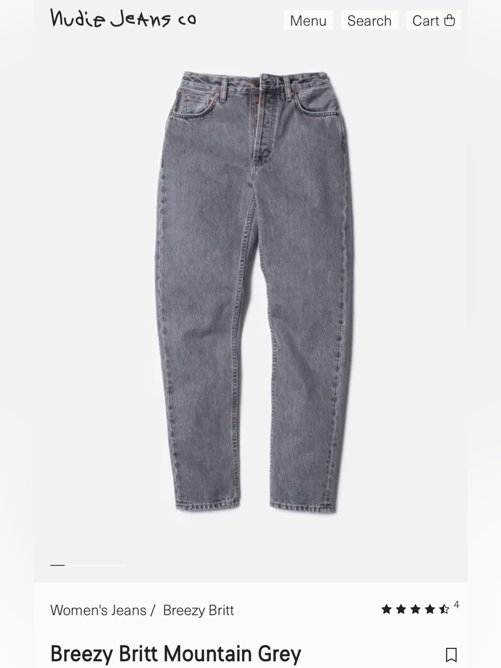 Nudie Jeans - Breezy Britt - Mountain Grey